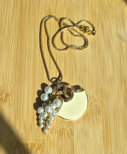 Pearl Cascade Gold Pendant