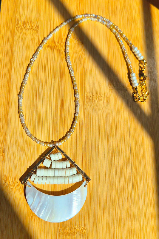 Half Moon Heishi Necklace