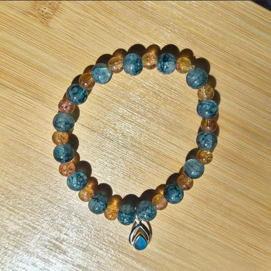 💎Handmade♡ Blue Cateye Charm Bracelet💎