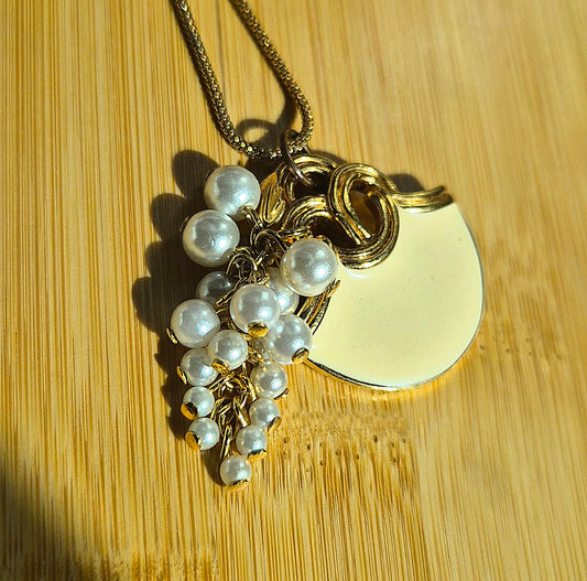 Pearl Cascade Gold Pendant